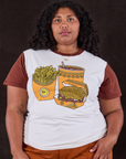 Anniversary Tee in Fast Food worn by Morgan