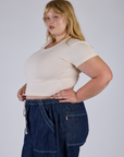 Cropped Baby Tee - Vintage Off-White