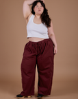 Drop Pocket Cargo Pants - Red Wine