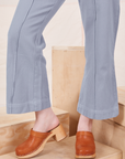 Heritage Westerns in Periwinkle pant leg close up on Hana