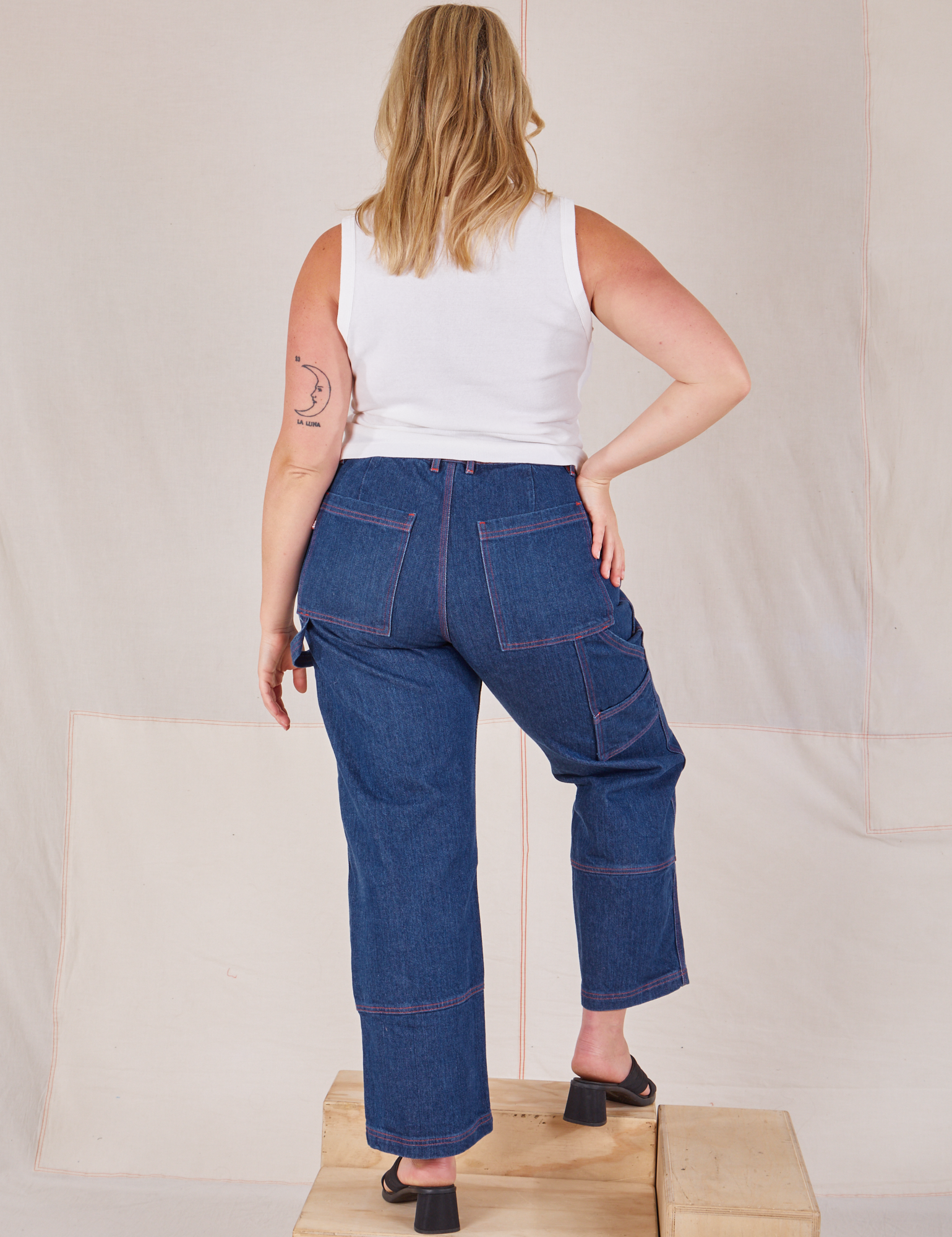 Muscle Tee in Vintage Tee Off-White back view on Lish