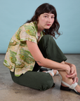 Alex is wearing Pantry Button-Up in Ocean and Sky