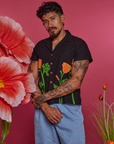 Paintstamped Pantry Button-Up in Poppy on Jesse