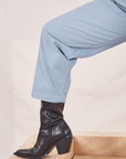 Heavyweight Trousers in Periwinkle pant leg close up on Tiara