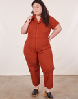 Petite Short Sleeve Jumpsuit - Paprika *FINAL SALE*