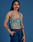 Cropped Tank Top - Quilt Print