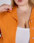 Pantry Button-Up - Creamsicle Orange
