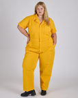 Short Sleeve Jumpsuit - Sunshine Yellow