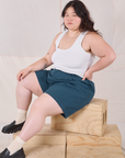 Trouser Shorts - Lagoon