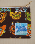 Halloween Masks Pencil Pouch label close up