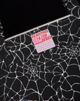 Spider Webs Printed XL Zip Tote close up