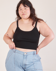 Ashley is 5’7” and wearing L Cropped Cami in Basic Black