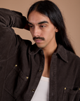 Cropped Corduroy Overshirt - Espresso Brown