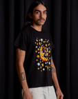 Vintage Tee in Moon & Witch side view on Anthony
