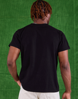 Halloween Organic Tee in Moon back view on Issac