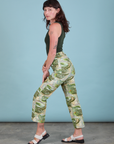 Work Pants in Ocean and Sky side view on Alex