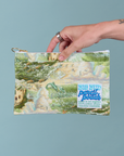 Ocean and Sky Printed Pencil Pouch held by person