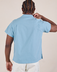 Pantry Button-Up in Baby Blue back view on Isaac