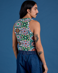 Cropped Tank Top - Quilt Print