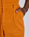Short Sleeve Jumpsuit - Creamsicle Orange