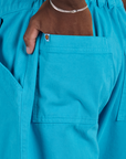 Short Sleeve Jumpsuit - Hawaiian Blue