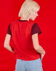 Vintage Tee in Cherry Soda back view on Madeline