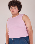 Muscle Tee in Lilac on Miguel