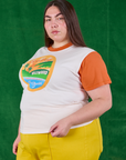 Hollywood Tourist Tee angled view on Marielena