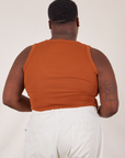 Back view of Tank Top in Burnt Terracotta on Elijah