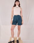 Trouser Shorts - Lagoon