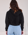Cropped Zip Hoodie - Basic Black