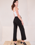 Easy Western Pants in Basic Black angled back view on Alex