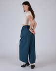 Pleated Pull-On Pants - Lagoon