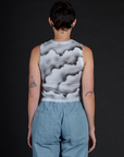 Back view of the Dark Cloud Airbrush Muscle Tee on Alex
