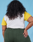 Anniversary Tee in Lemon back view on Morgan