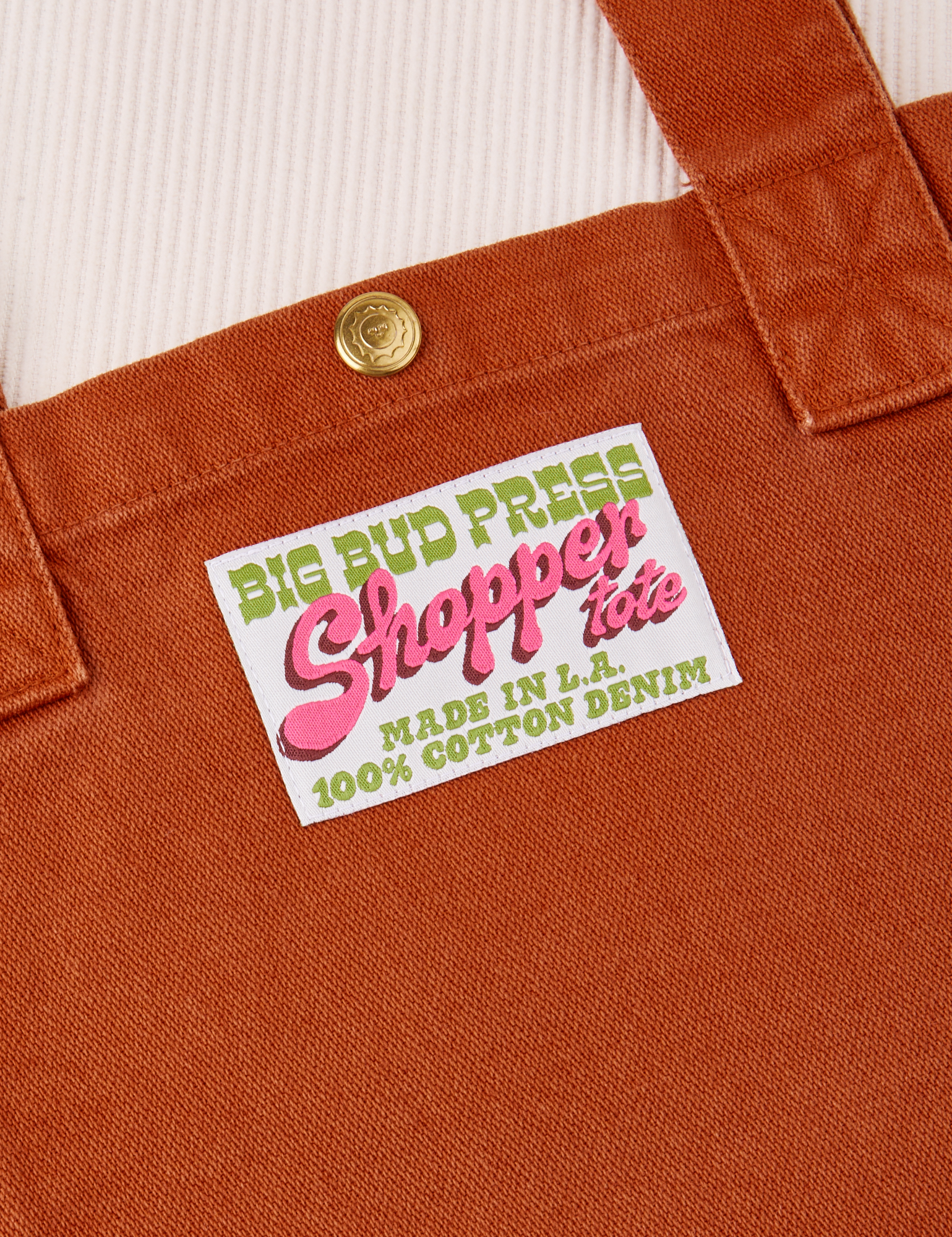 Burnt Terracotta Shopper Tote close up