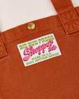 Burnt Terracotta Shopper Tote close up
