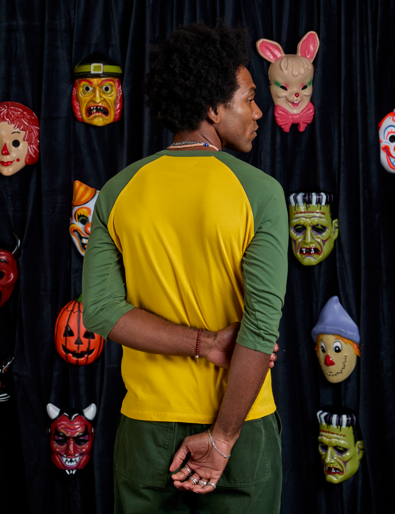 Raglan Tee in Creature back view on Jerrod