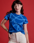 Chain Link Vintage Tee in Royal Blue on Alex