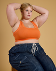 Contrast Stitch Mini Tank - Construction Orange