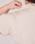 Organic Vintage Tee in Vintage Tee Off-White back close up on Ashley
