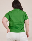 Pantry Button-Up in Kelly Green back view on Ashley