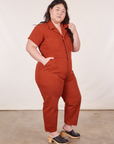 Petite Short Sleeve Jumpsuit - Paprika *FINAL SALE*