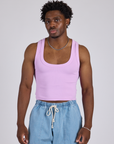 Cropped Tank Top - Lilac Purple