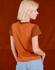 Vintage Tee in Orange Soda back view on Madeline