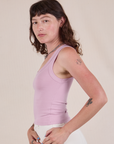 Tank Top in Lilac side view on Alex