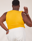 Back view of Tank Top in Sunshine Yellow on Elijah