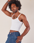 Cropped Cami in Vintage Tee Off-White side view on Jerrod