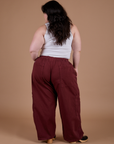 Drop Pocket Cargo Pants - Red Wine
