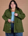 Ripstop Field Coat in Evergreen on Sam